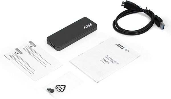 Box Esterno per SSD M.2 SATA ADJ AHS07 USB 3.0 - immagine 2